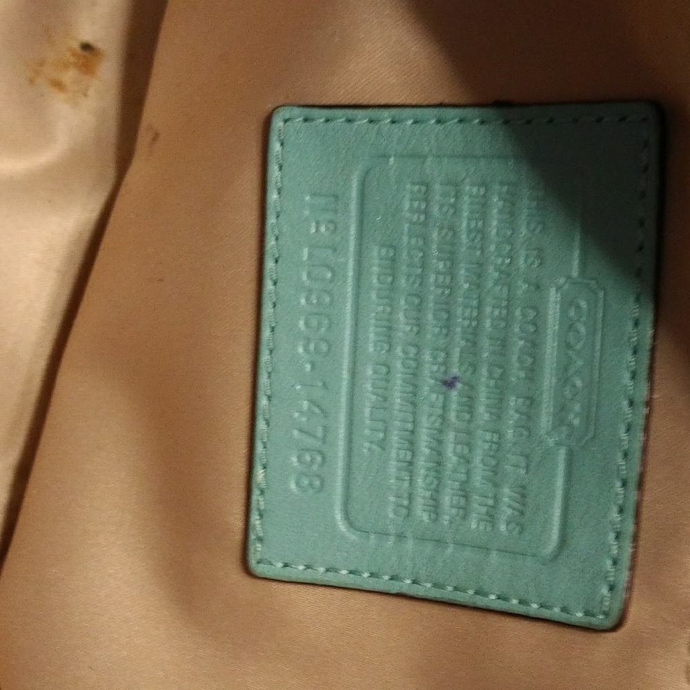 Light Blue Coach Shoulder Purse - Picture 8 of 8